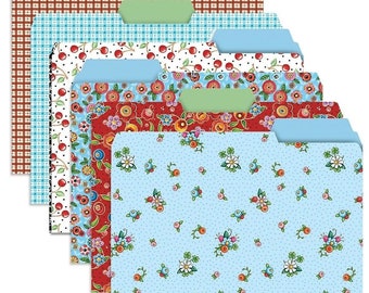 Mary Engelbreit 6 Decorative File Folders Mixed Styles Set - NEW!