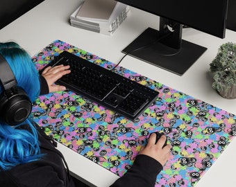 Colorful Candy Soot Sprite Design Desk Mat - Perfect Gift for Gamers and Fantasy Lovers