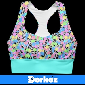 Cute Kawaii Sports Bra, Pastel Fantasy Creature Activewear, Anime Style Workout Top, Aesthetic Gym Wear for Women image 2