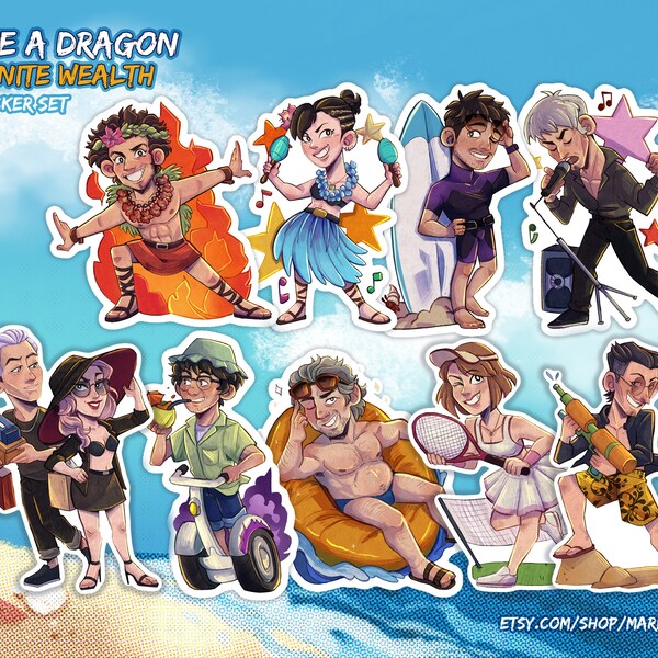 Like a Dragon Infinite Wealth Sticker Set