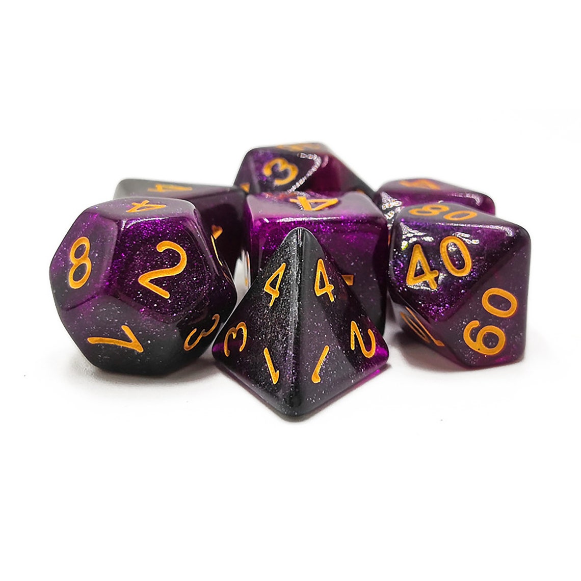 Glitter Purple Dice set Dice for Fans Board Game TRPG Dice Etsy