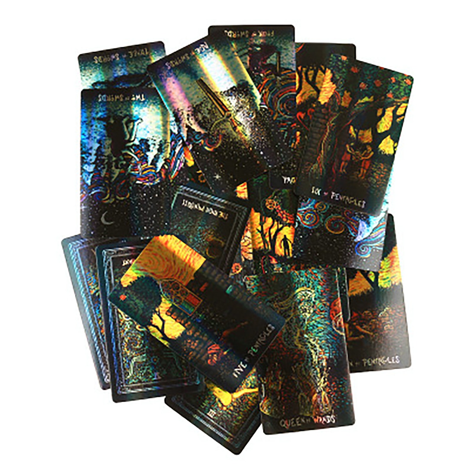 Prism Tarot Cards Laser English Tarot Cards Divination Etsy