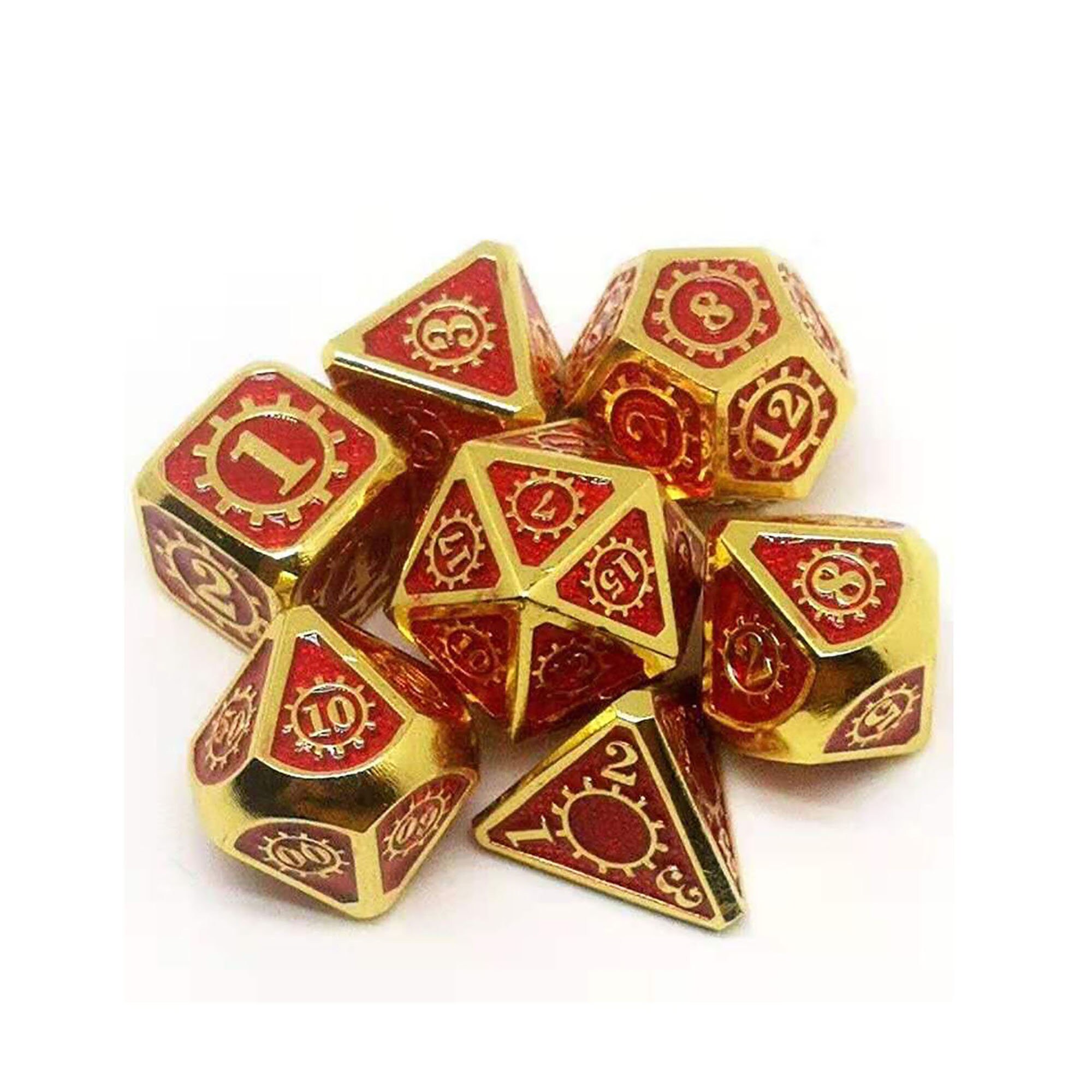 Red Gold Outline Metal Dice Set Board Game Trpg Metal Dice Etsy Red Gold Outline Metal Dice Set Board Game Trpg Metal Dice Etsy