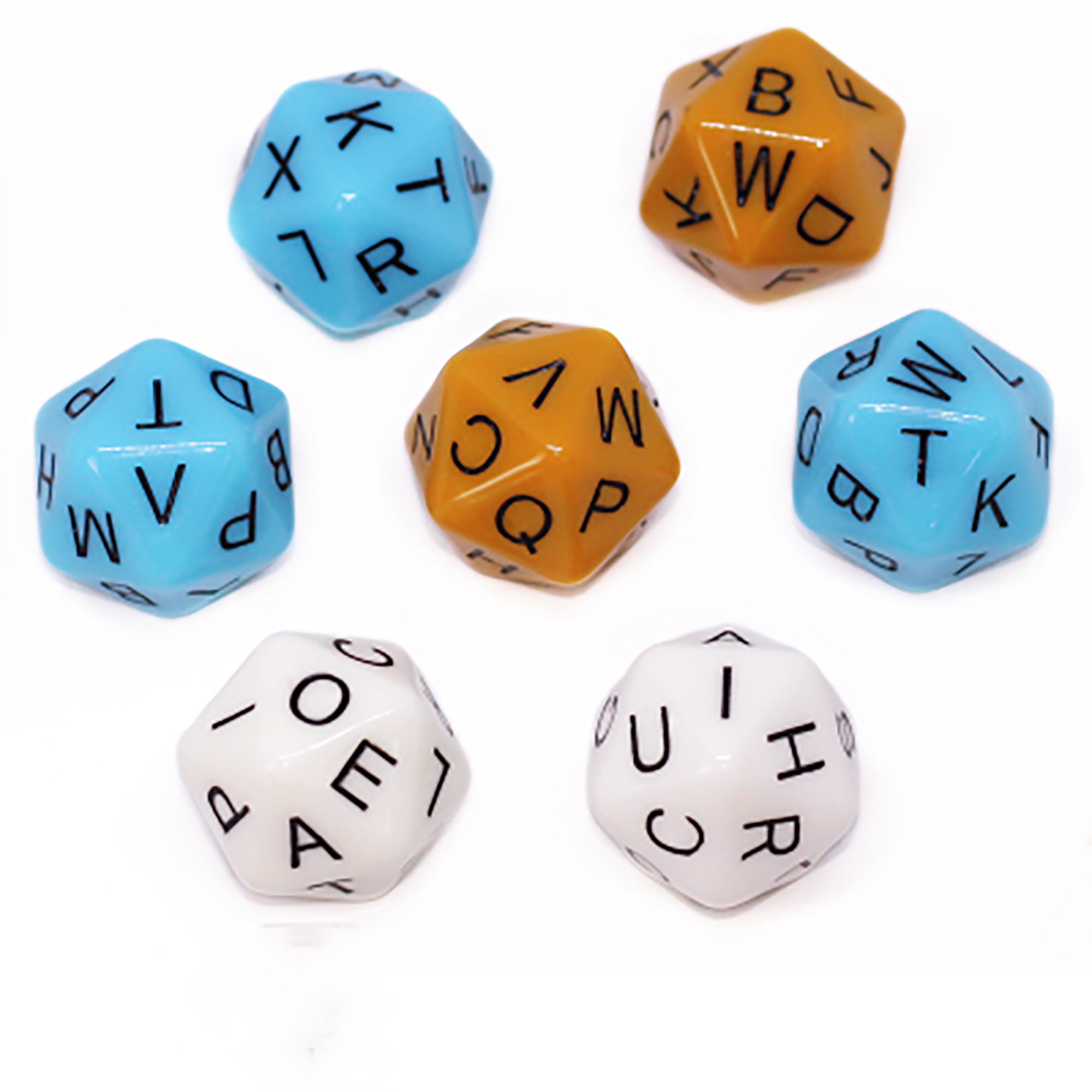 7pcs/set The alphabet dice Green resin dice Resin material Etsy