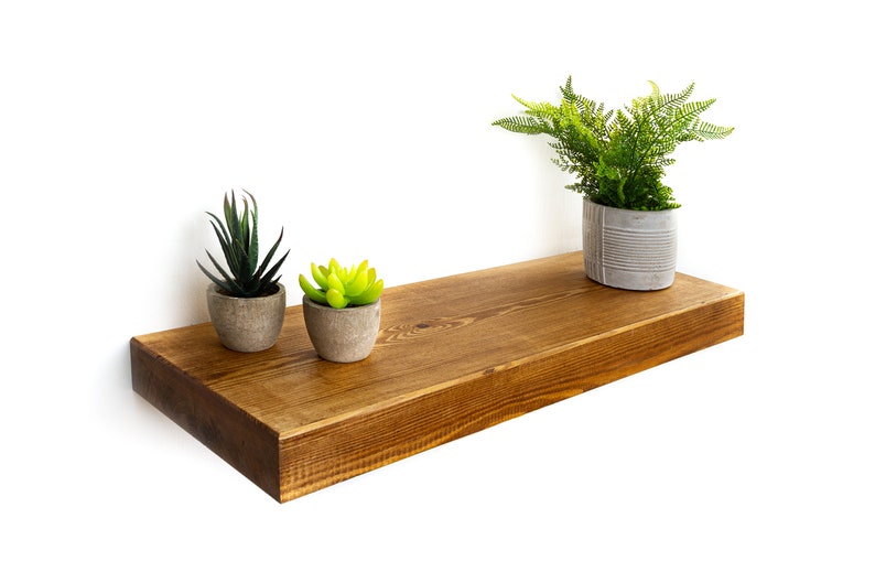 Floating Shelf Rustic Shelves Solid Wood Smooth Finish Etsy UK