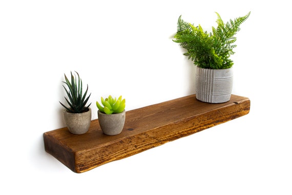 Floating Shelves Reclaimed Wood 15cm Deep 5cm Thick Wooden Shelf Comes With Fixings