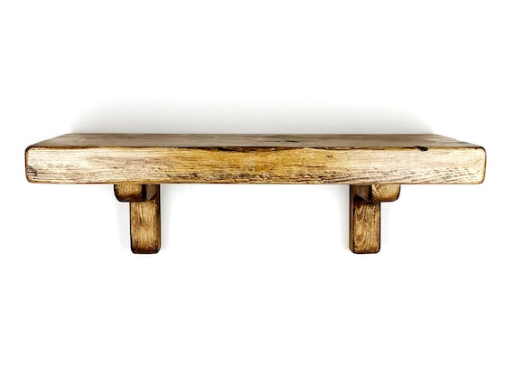 Wooden Shelves Handmade With Rustic Corbel Brackets 22cm Etsy