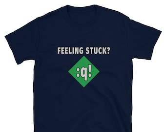 おもしろいユニセックス T シャツ 行き詰まっていますか? Vi/Vim、Linux システム管理者、DevOp エンジニア、ネットワーク IT 技術者、コンピューター プログラマーへのギフト