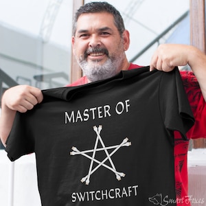 Network Engineer T-Shirt: Master of Switchcraft Heavy Cotton Unisex Tee for Computer Tech and IT Guys. Funny Halloween Shirt for Work.