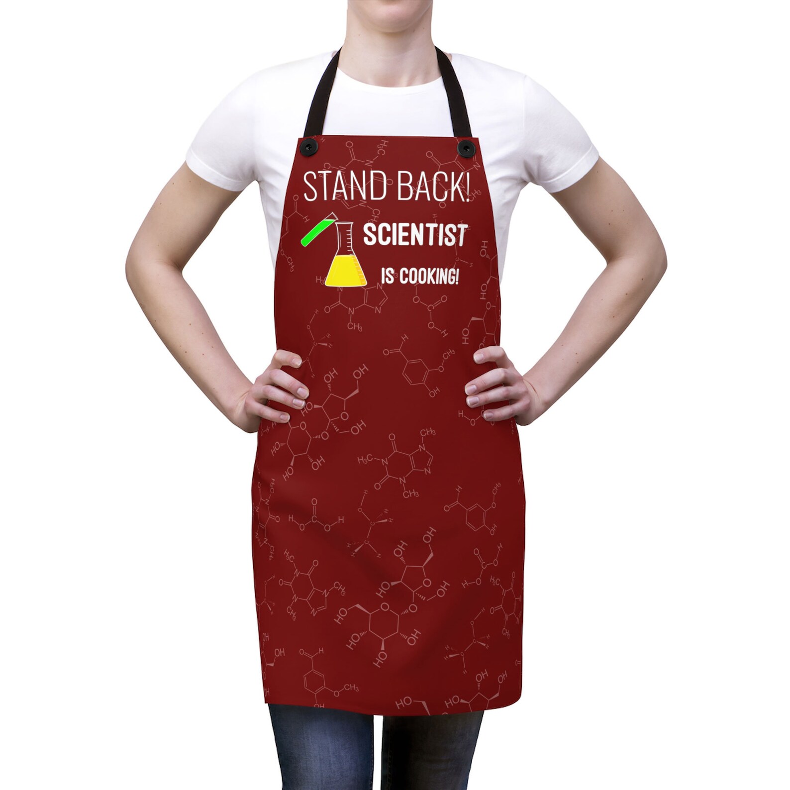 Scientist is Cooking Funny Science Apron for Geeky Home Cooks Who Love