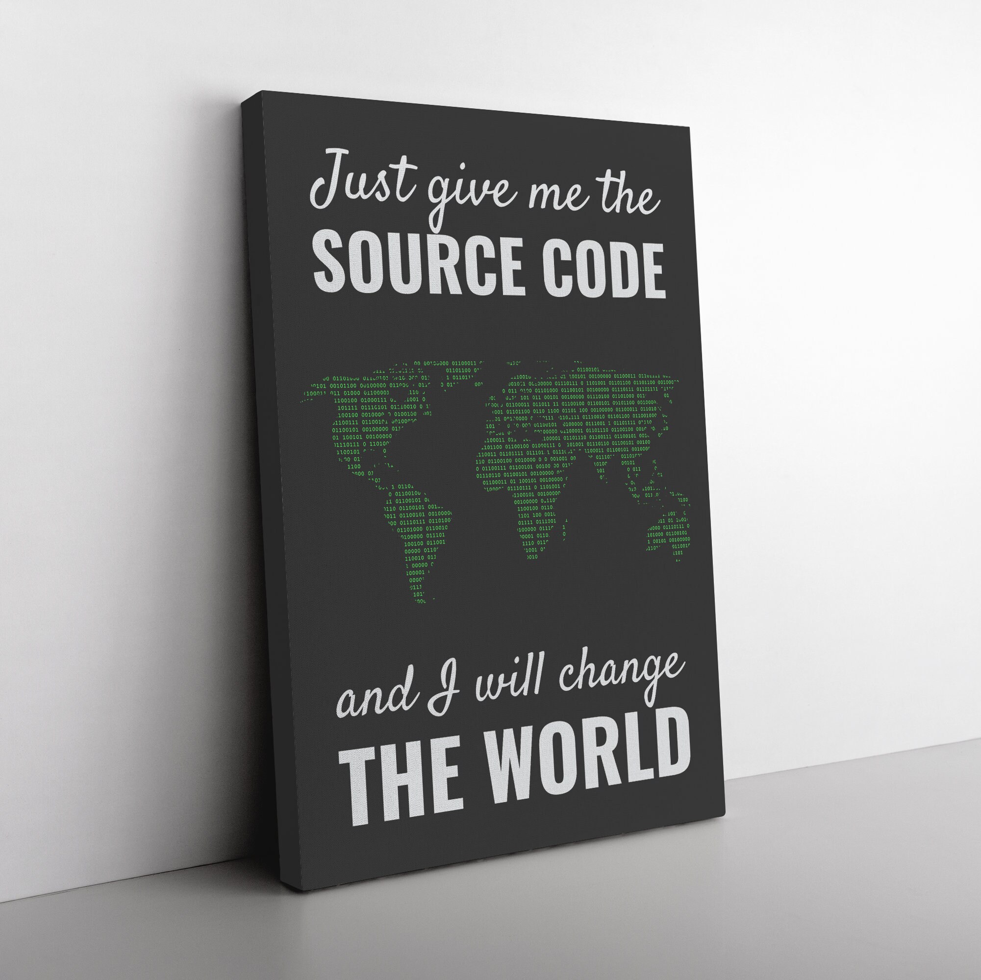 Just Give Me The Source Code Canvas Print For Programmers, Web Designers and App Developers