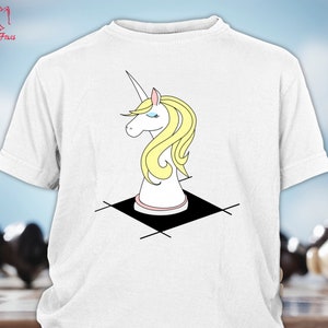 Chess Unicorn Youth T-Shirt for Young Girls - Future Chess Queens. Perfect gift for school and chess club.