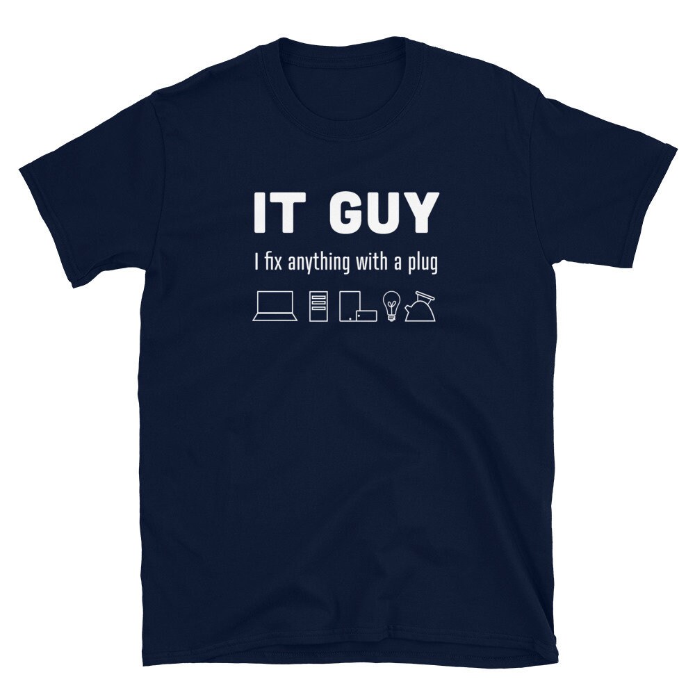 IT Guy Funny Gift - I Fix Everything With a Plug T-shirt. Great
