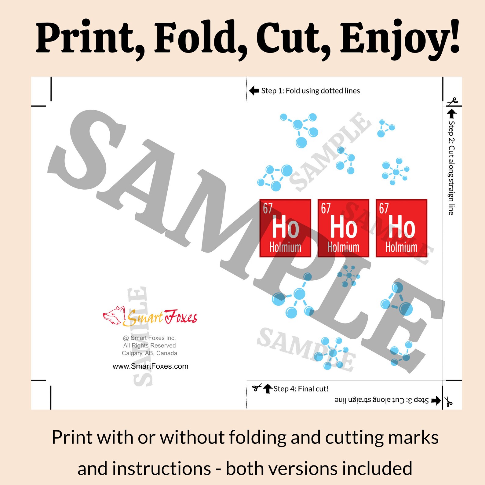 Printable Christmas Instant Download Card for Science and - Etsy
