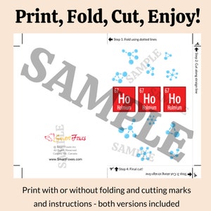 Printable Christmas Instant Download Card for Science and - Etsy