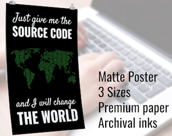 Poster Software-ingenieur: grappig motiverend cadeau voor computerprogrammeurs, app-/webontwikkelaars en programmeurs