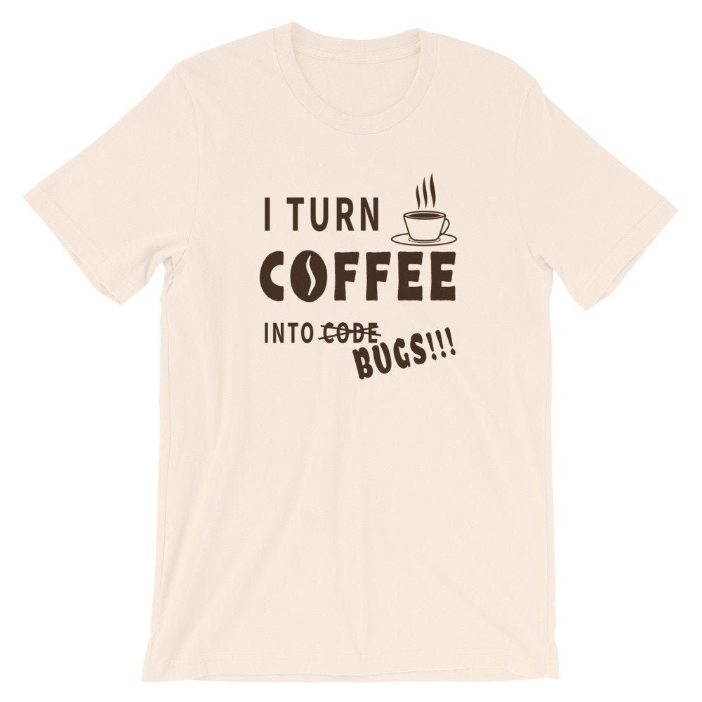 Programmers T-shirt Funny Code and Coffee Gift for Software Engineers ...