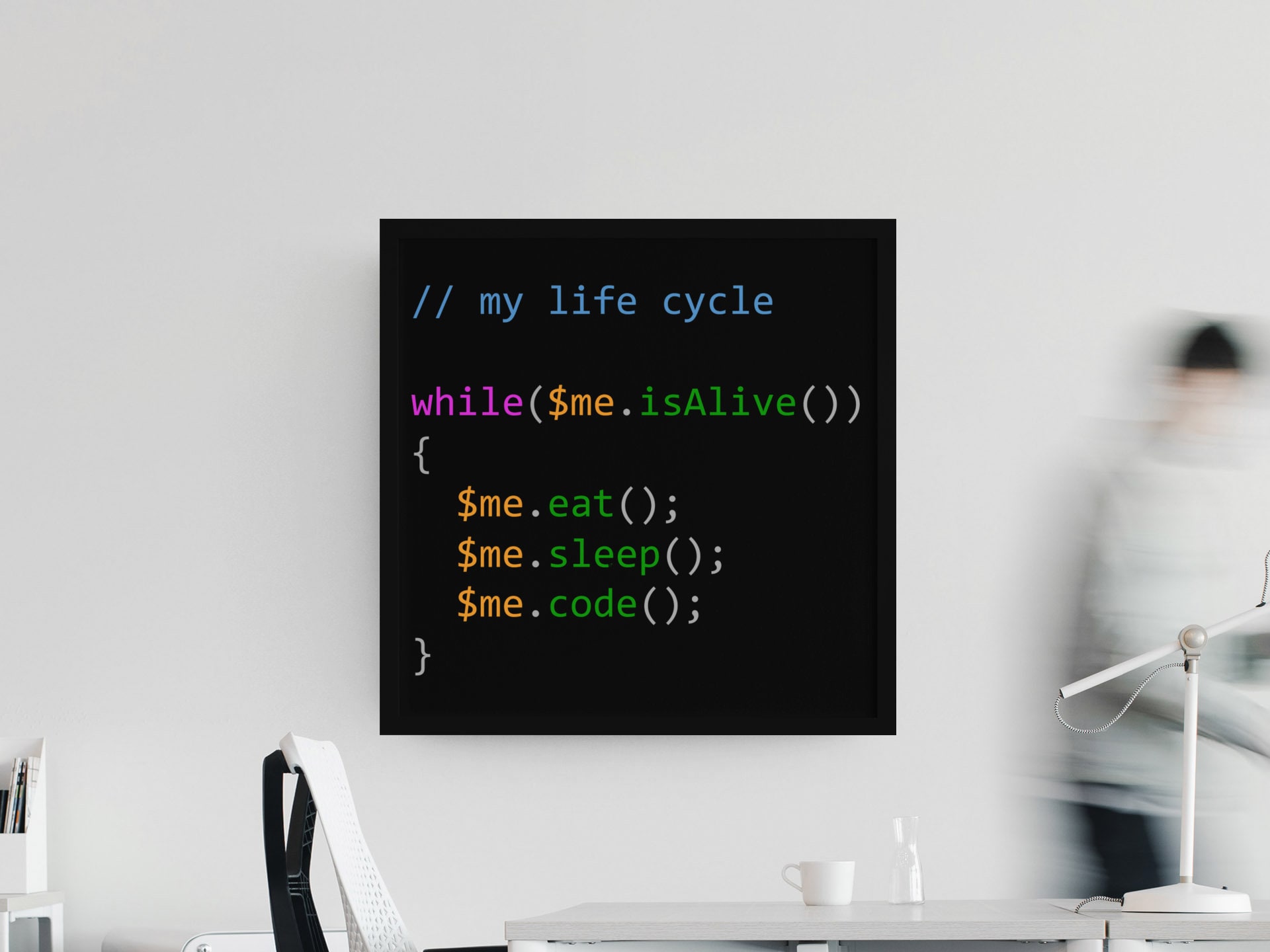 Canvas Print for Programmer: Eat Sleep Code Repeat Loop. Funny Coding ...