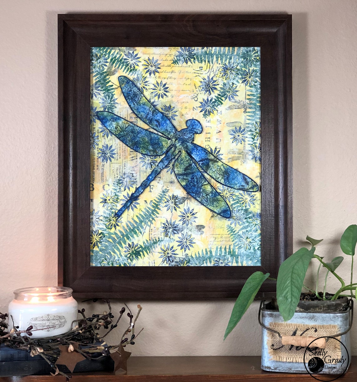 Dragonfly wrapping paper image