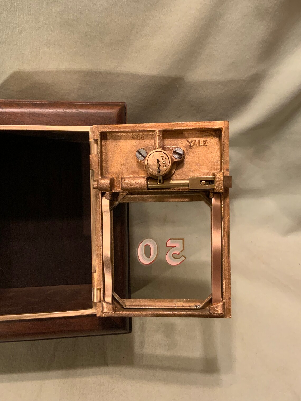 Antique Vintage Post Office Box Bank Door Mail Box Postal Etsy