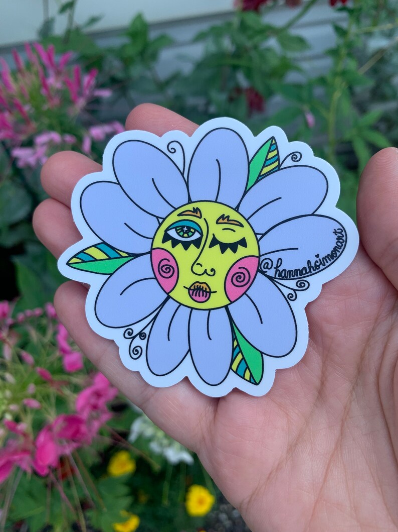 Gyr Sticker Cute Flower Sticker | Matte Vinyl Sticker | Daisy Sticker | Tattoo ...
