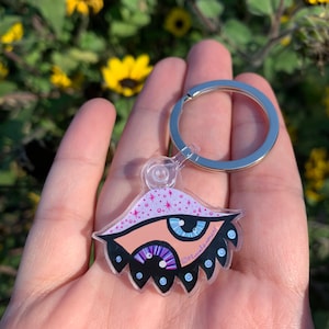 Double Iris acrylic keychain | Eye keychain