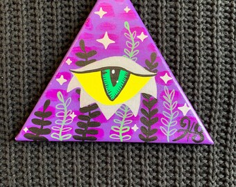 Creepy cute eye painting | Witchy aesthetic art| Spooky cute painting | Halloween eye art