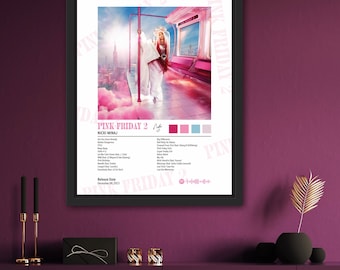 Nicki Minaj – Pink Friday 2 Album Cover Poster – Digital Download | Wall Art | Celeb Poster | Music Poster | Rap Music Poster | Cover Art