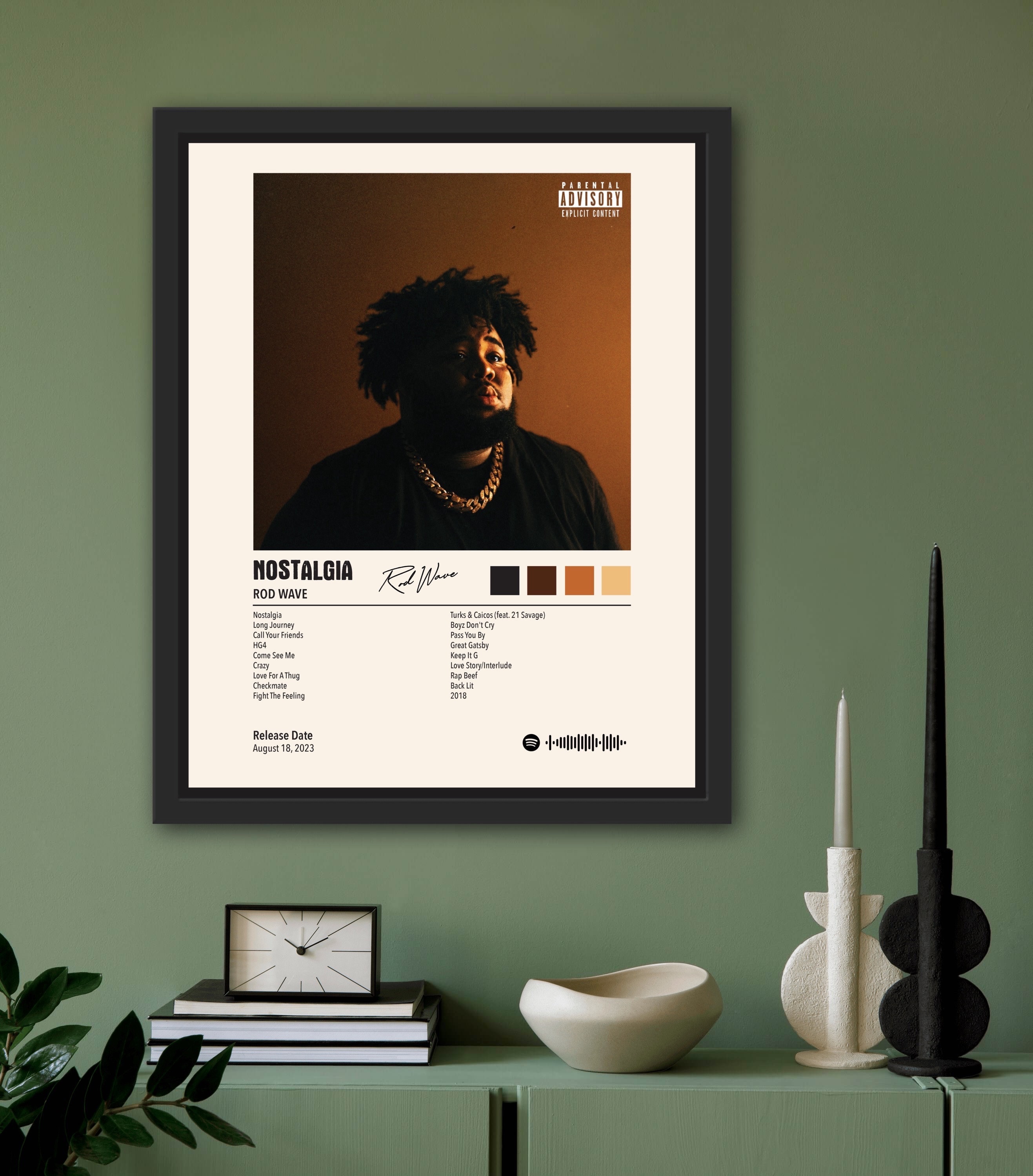 Rod Wave – Nostalgia Album Cover Poster – Digital Download | Wall Art | Celeb Poster | Music Poster | Hip Hop and R&B Poster | Cover Art