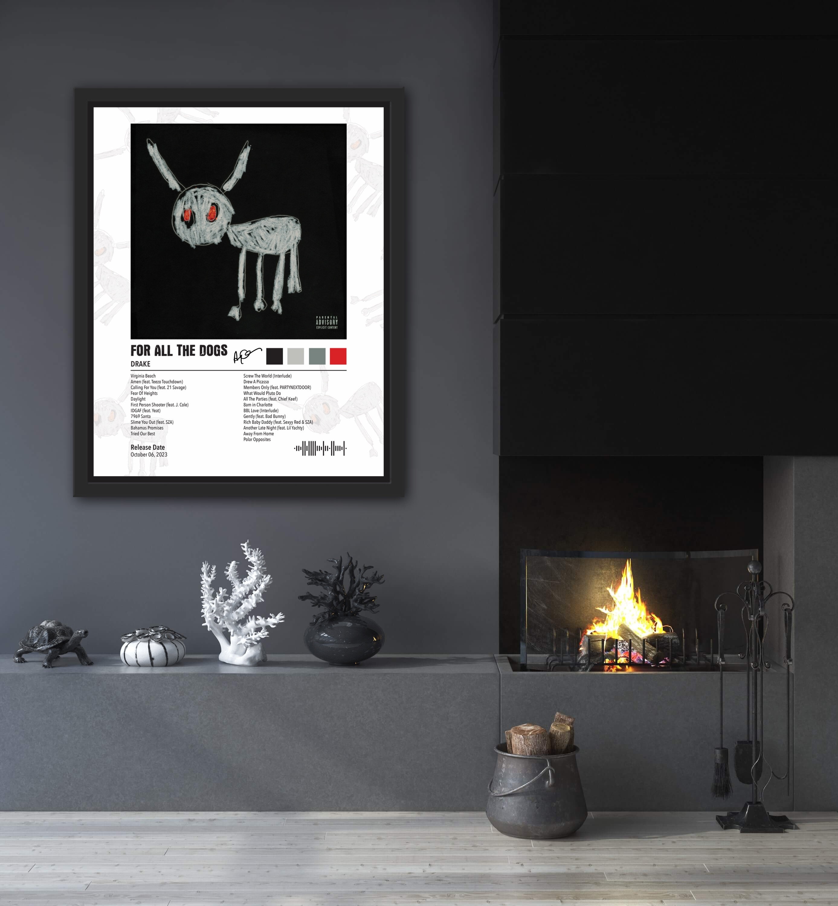 Drake – for All the Dogs Album Cover Poster – Digital