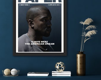 PAPER Magazine Kanye West Poster – Instant Download – | Wall Art | Celeb Poster