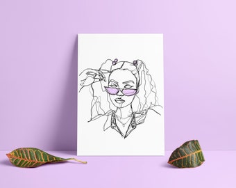 Woman Line Art Poster – Instant Download – Wall Art | Simplistic | Minimalist Art