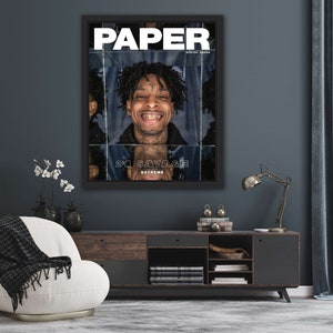 PAPER Magazine 21 Savage Poster – Descarga instantánea – / Wall Art / Celeb Poster / Rap Artist Print / Hypebeast Poster / Magazine Wall Art