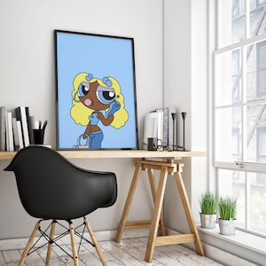 Powerpuff Girls Inspired Bubbles Poster – Instant Download – Wall Art | Cartoon