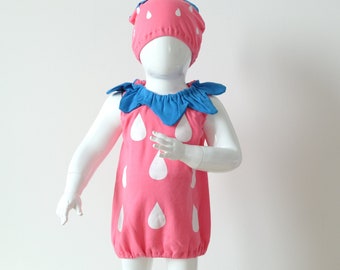 VENTE! 100% coton bébé enfant en bas âge costume de carnaval déguisement fraise M6 fraises