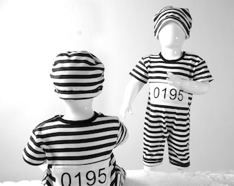 100% coton 2 pièces. Déguisement enfant Convict M2Convict