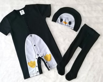 Costume de pingouin 100% coton, costume de carnaval pour enfants M2Penguin