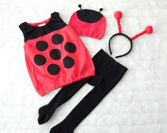 Costume de coccinelle 100% coton, costume de carnaval pour enfants M6ladybug