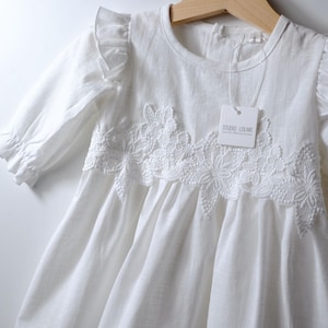Luna christening dress girl's dress made of 100% cotton L15 image 10