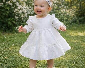 Lilia Christening Gown Girl's Dress Baby Dress made of 100% Cotton L16