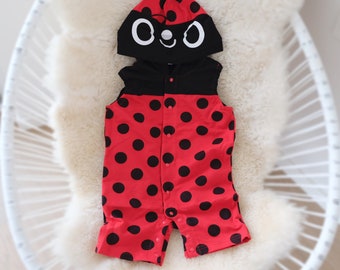 SALE! 100% cotton children's ladybug costume carnival carnival beetle animal M3ladybug