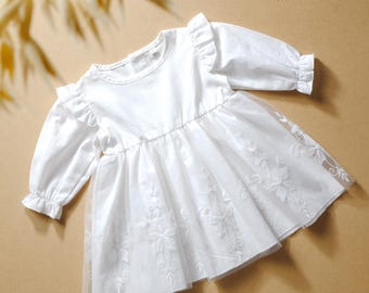 Lilien Christening Gown Girl's Dress Lace made of 100% Cotton L17