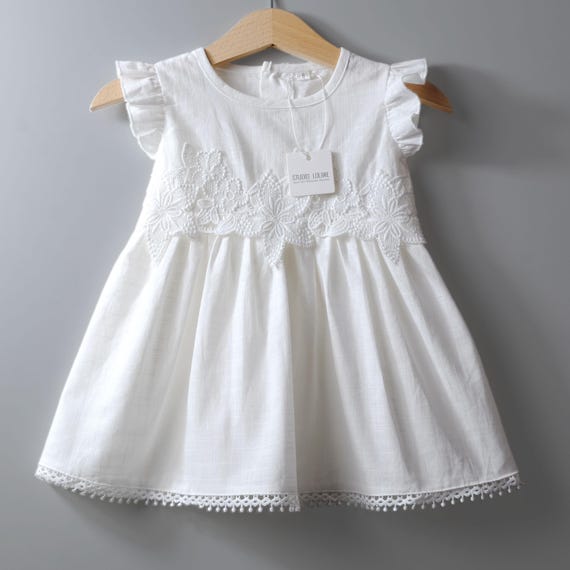 Luna Taufkleid Mädchenkleid aus 100% Baumwolle L15
