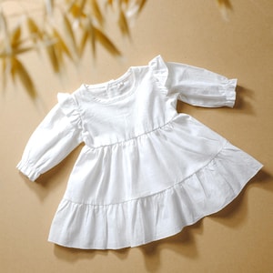 Lilia christening dress girl&#39;s dress baby dress made of 100% cotton L16