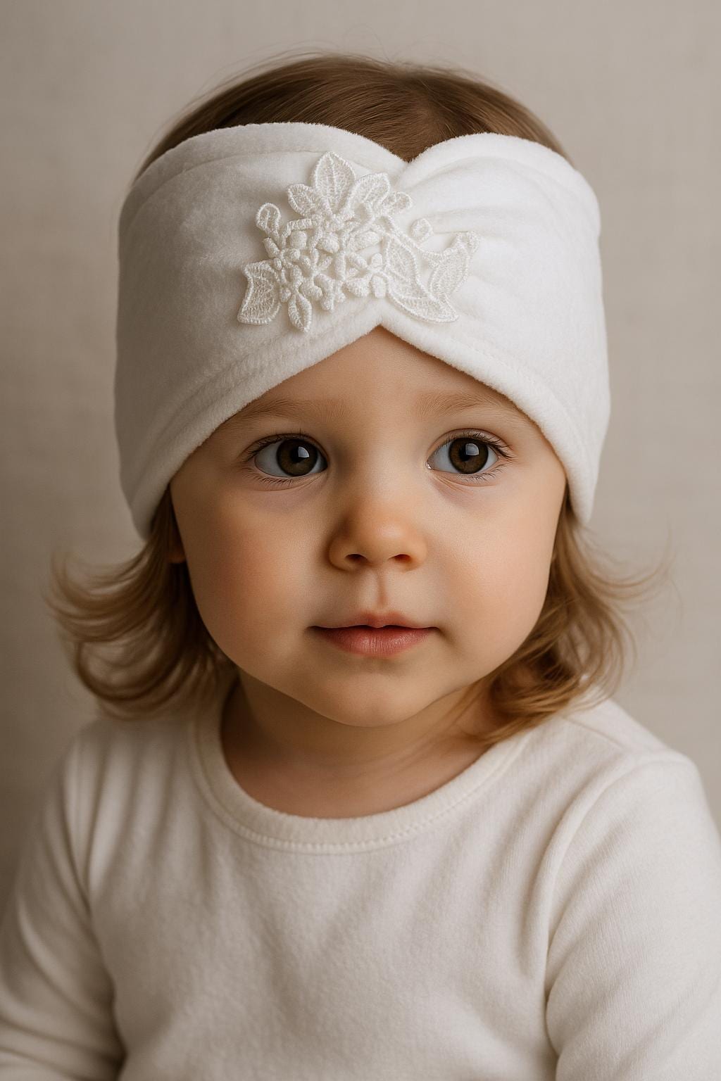 Cappello di turbante sveglio molle all'ingrosso del cappello del turbante dei bambini del bambino del nodo del cotone solido all'ingrosso per la