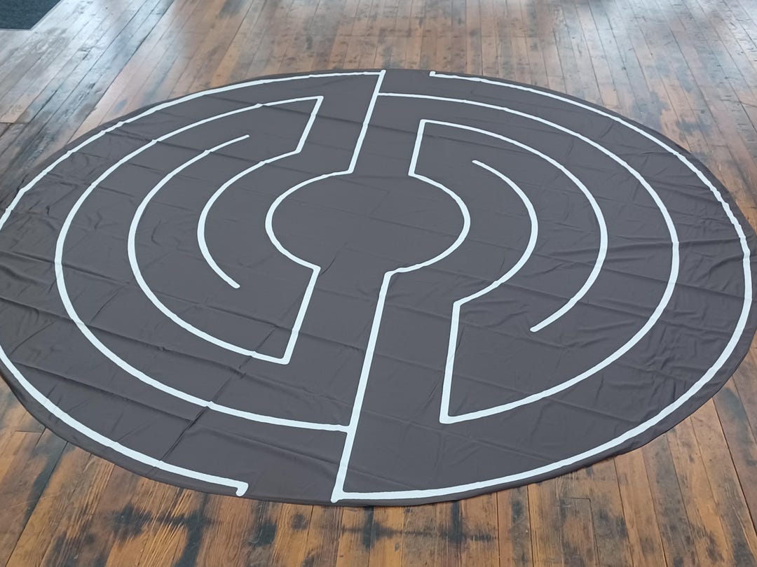 DISCOUNTED 10-foot BROWN Enter & Exit Portable Labyrinth, 4circuit ...