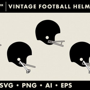 Cascos de fútbol antiguos / Objetos gráficos retro / Elementos deportivos / Fútbol PNG / Fútbol SVG / EPS / Arte digital / Arte imprimible