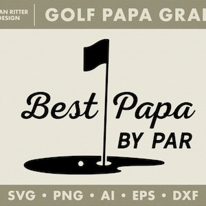 Beste papa per par | Golf Papa afbeelding | Papa | Vaderdag | Sport | PNG | SVG | DXF | Digitale kunst | Afdrukbare kunst