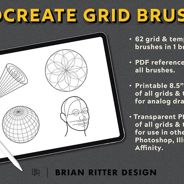 Procreate Grid Etsy