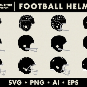 Cascos de fútbol n.° 2 / Objetos gráficos / Elementos deportivos / Vintage / Fútbol PNG / Fútbol SVG / EPS / Arte digital / Arte imprimible